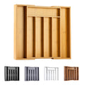 Bamboo Cutlery Tray Organizer Expandable Kitchen Drawer Storage Q8368