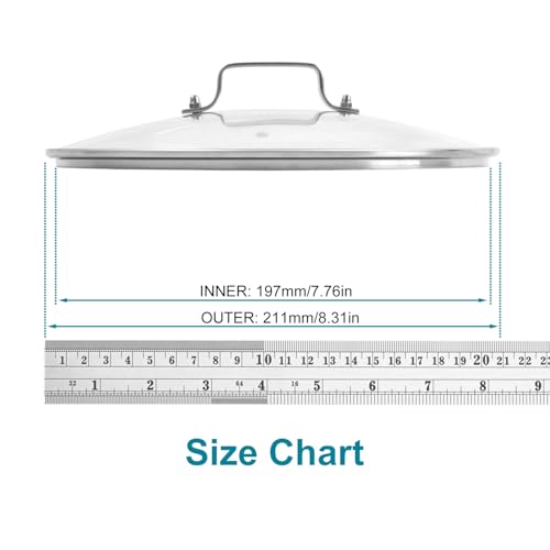 10 Inch Tempered Glass Lid with Stainless Steel Handle M6717