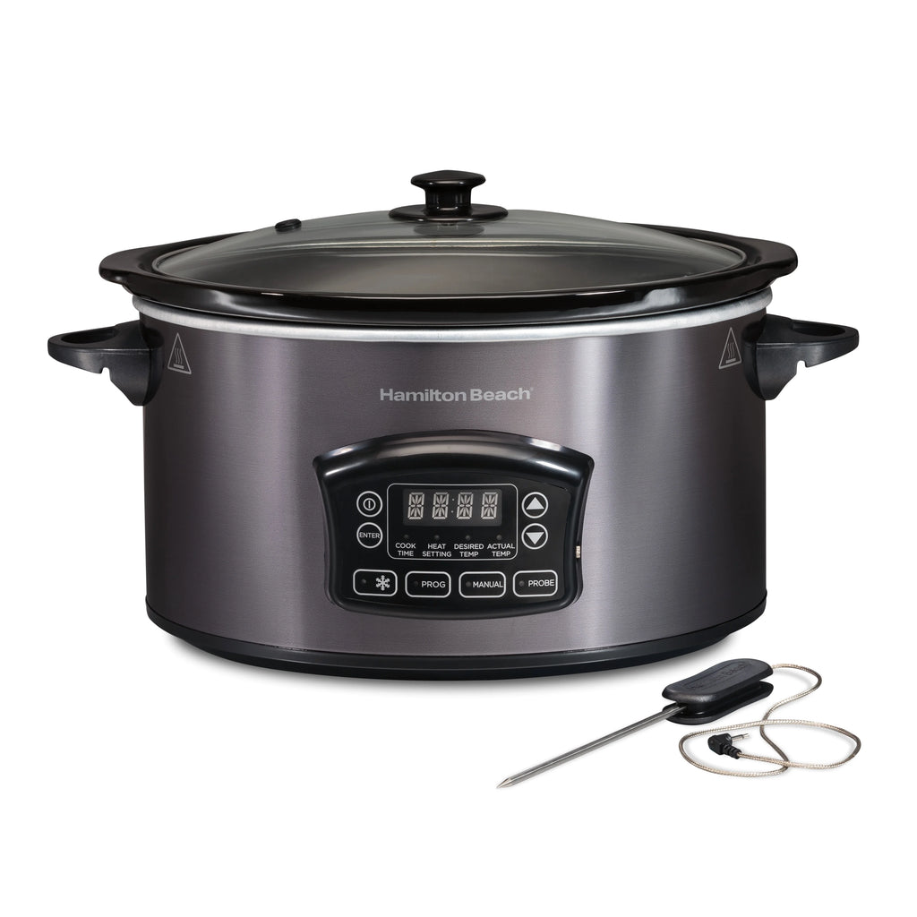 6 Quart Programmable Slow Cooker with Temperature Probe B5026