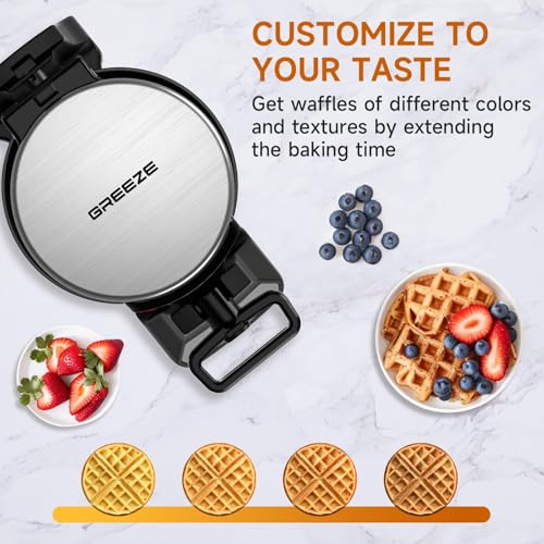 Double Belgian Waffle Maker 1400W Nonstick Stainless Steel G715