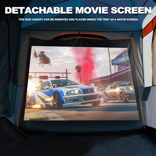 Waterproof PU2000mm Double Layer Tent for Camping, 8FT L x 8FT W x 7.2FT H X96707