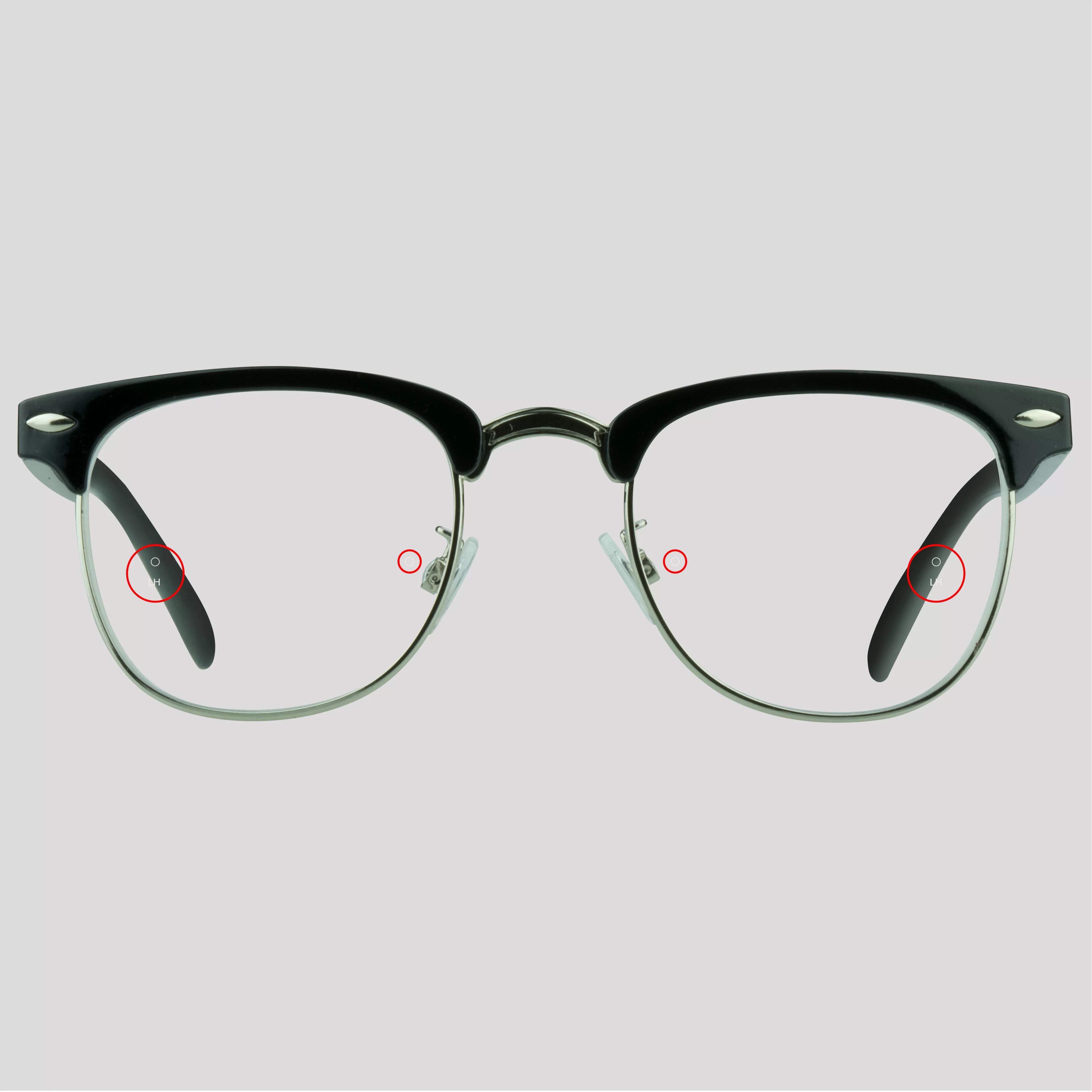 Horn Rimmed Frame Reading Glasses 2 Pairs D413