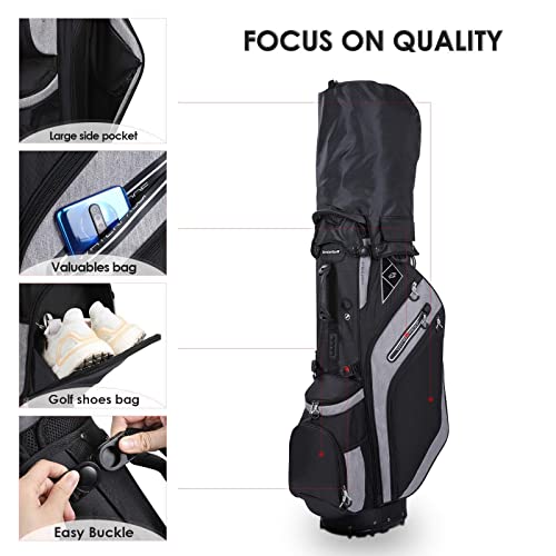 14 Way Top Dividers Golf Stand Bag with Dual Strap and 8 Pockets G497