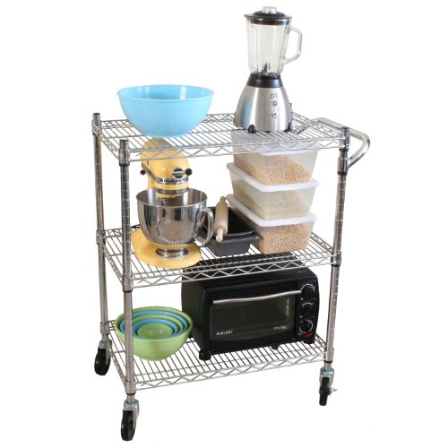 Chrome 3-Tier Heavy Duty Utility Cart I100310