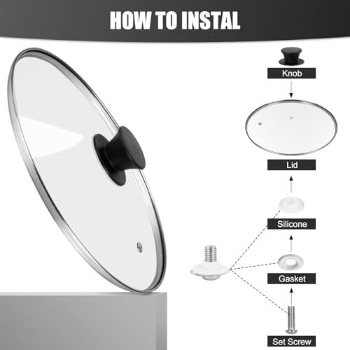 10 Inch Tempered Glass Pot Lid with Heat Resistant Handle T531179
