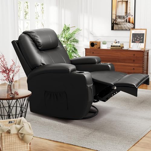 Black PU Leather Power Lift Recliner Chair with Massage O440