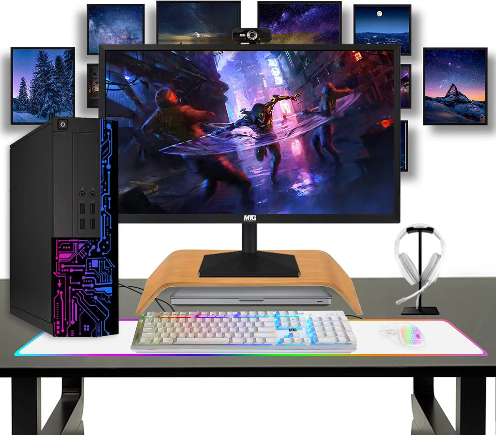 Restored Computer Desktop PC, Core i5, 8GB RAM, 500 GB HDD, 27 Inch 165Hz Gaming Monitor, Win 11 Home (Renewed) H62102