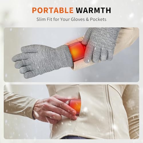 Rechargeable 2 Pack Magnetic Electric Hand Warmer with Digital Display V925377