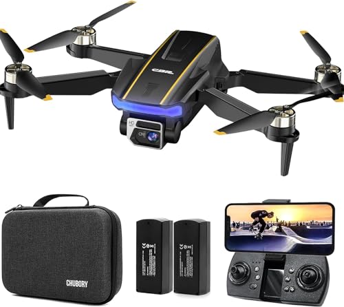 Brushless Motor Drone with Camera, 1080P HD Camera, 2 Batteries, Carrying Case S472
