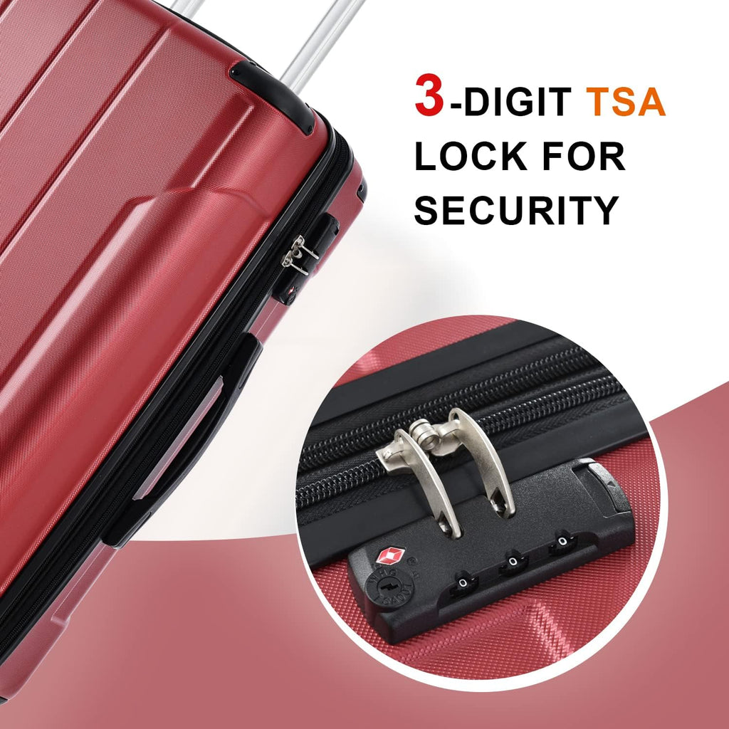 3 Piece Lightweight Hardshell Spinner Luggage Set K9636