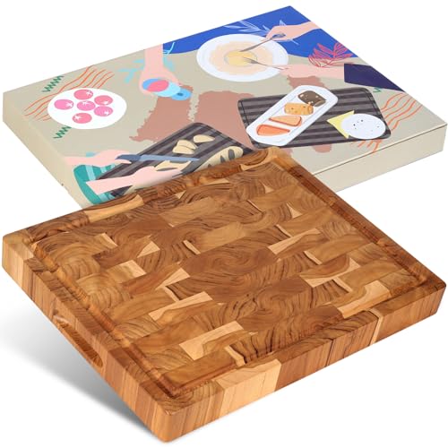 XL Acacia End Grain Wood Cutting Board (20x15x1.5in) C496