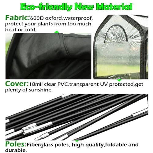 Green 8.2x4.1x4.4 FT Pop-up Greenhouse N32542