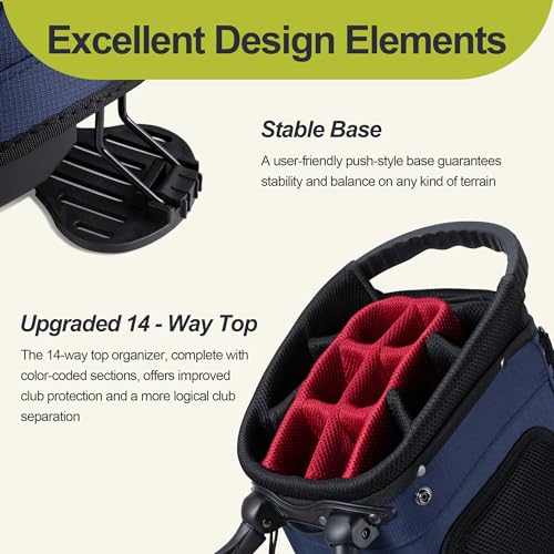 14 Way Golf Stand Bag with 10 Pockets I847