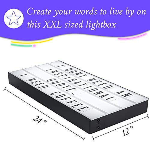 Mini Rainbow Color Changing Light Up Letter Board Sign with 100 Letters and Symbols, 3 Modes, 8"x6" E828409