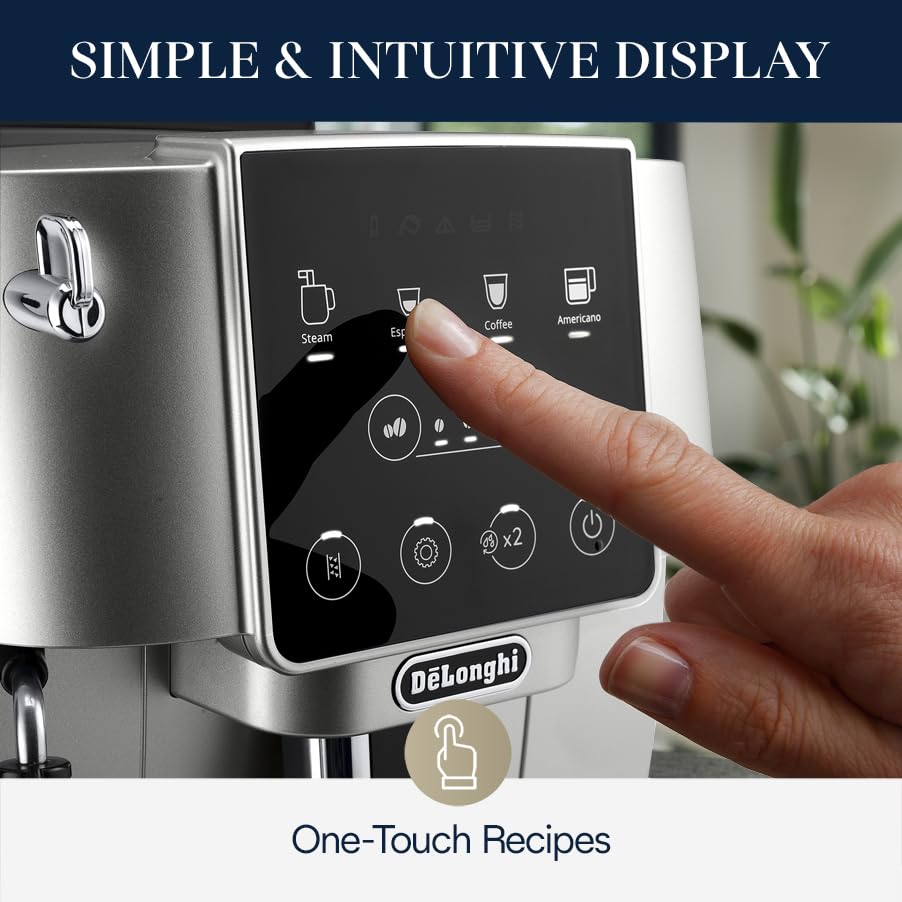 Silver Automatic Espresso & Coffee Machine with Manual Milk Frother V88153