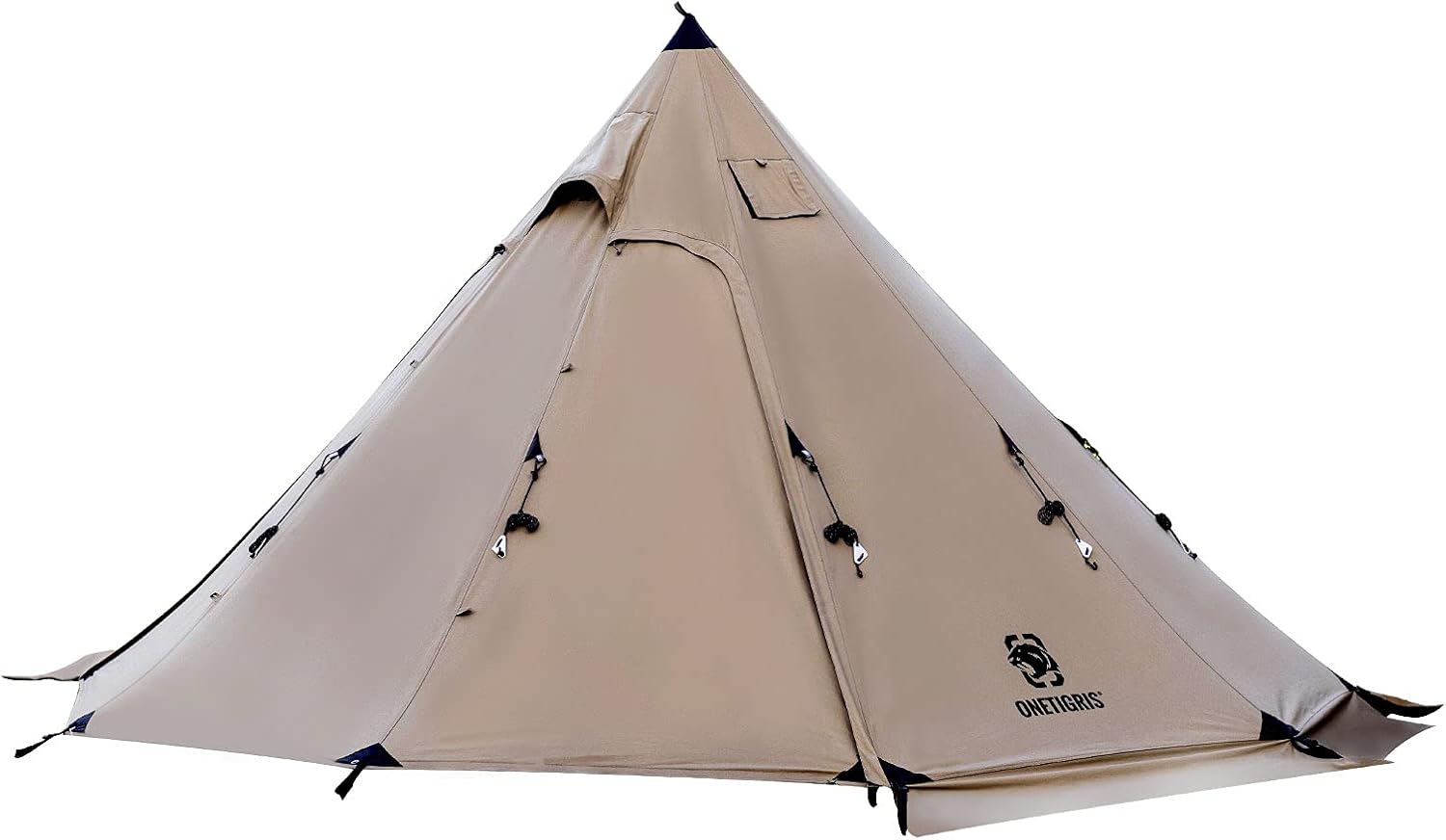 Canvas Hot Tent with Stove Jack, 4 Season Pyramid Teepee Tent K9472