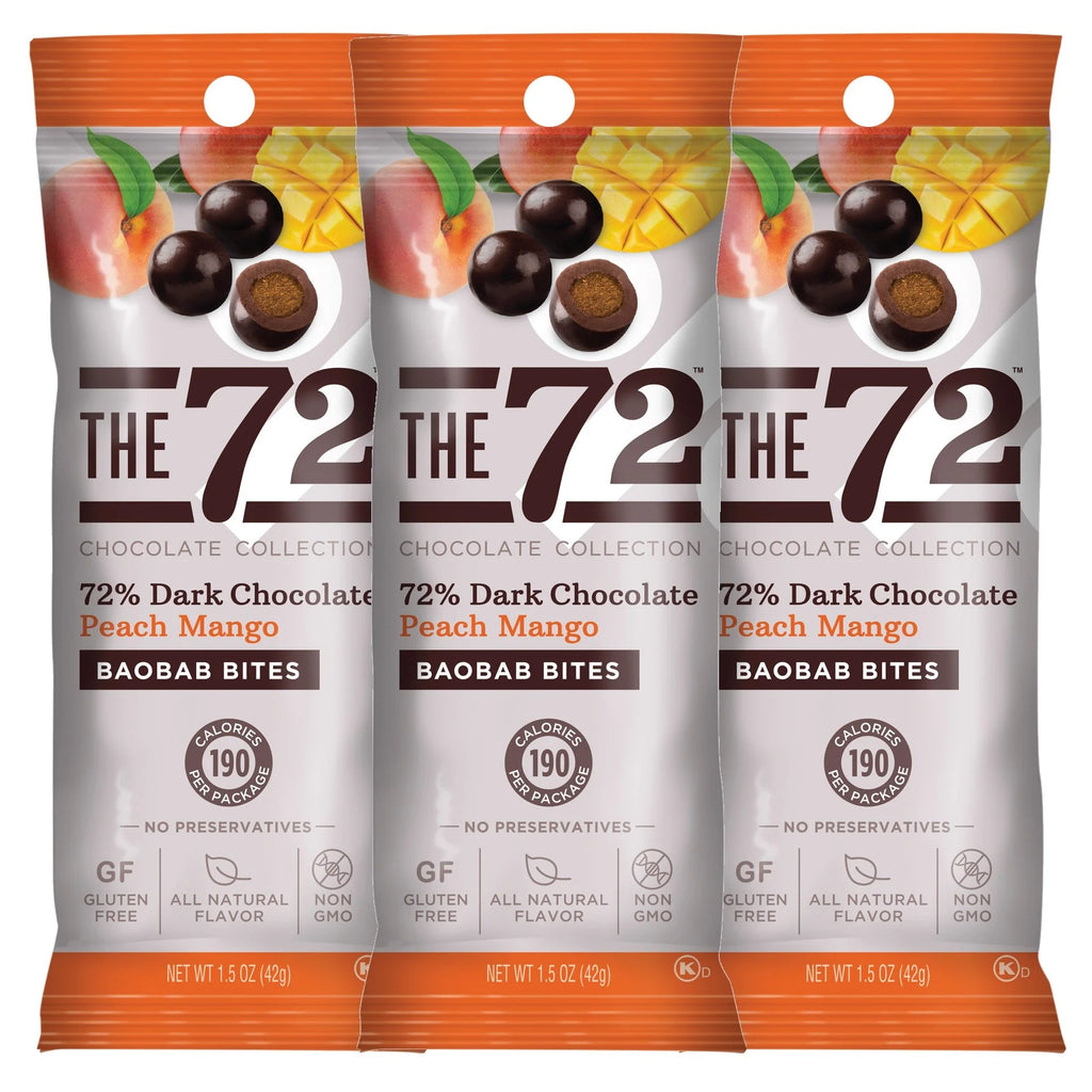 1.5 oz Dark Chocolate Peach Mango Baobab Bites T2911