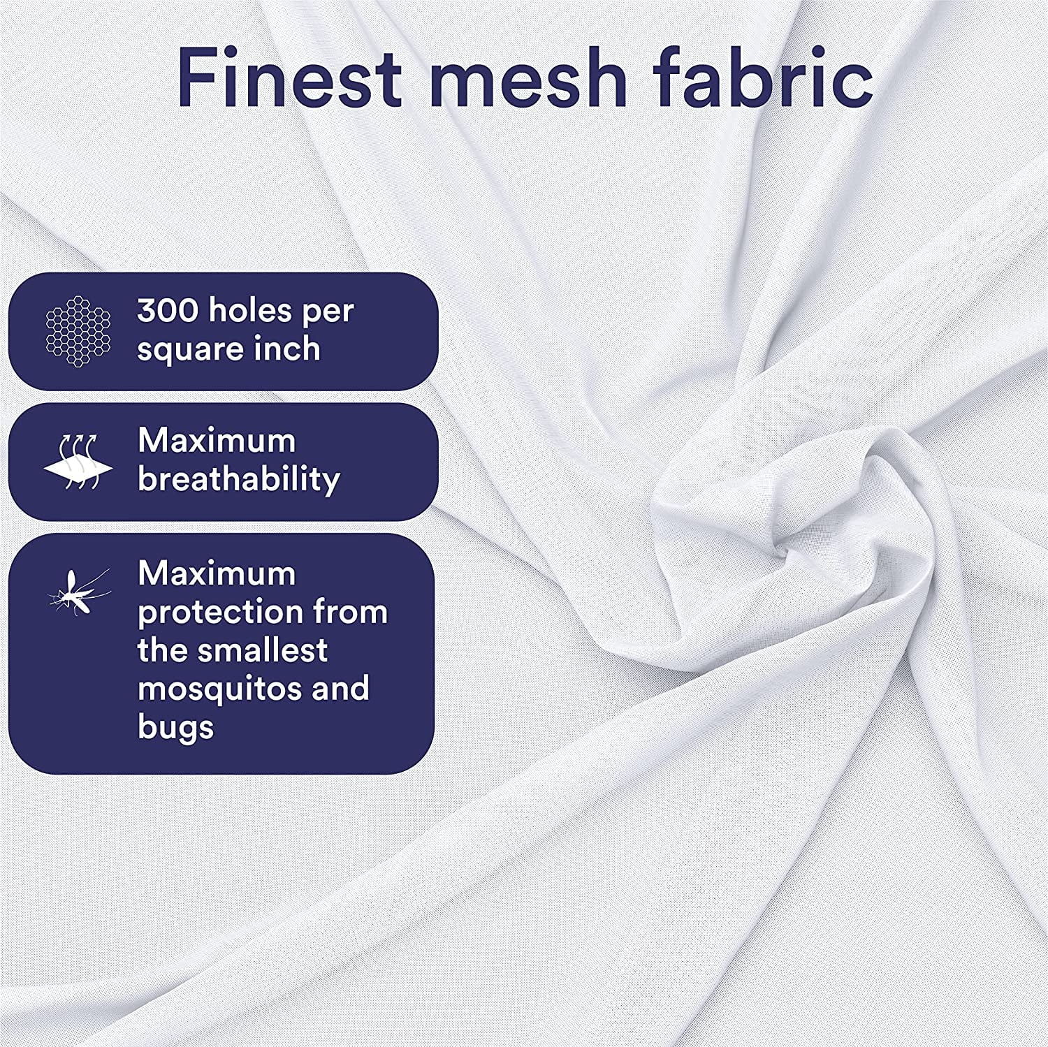 Ultra Large Mosquito Net Bed Canopy, Single to King Size, Mesh 380, 2 Entries, Storage Bag U217