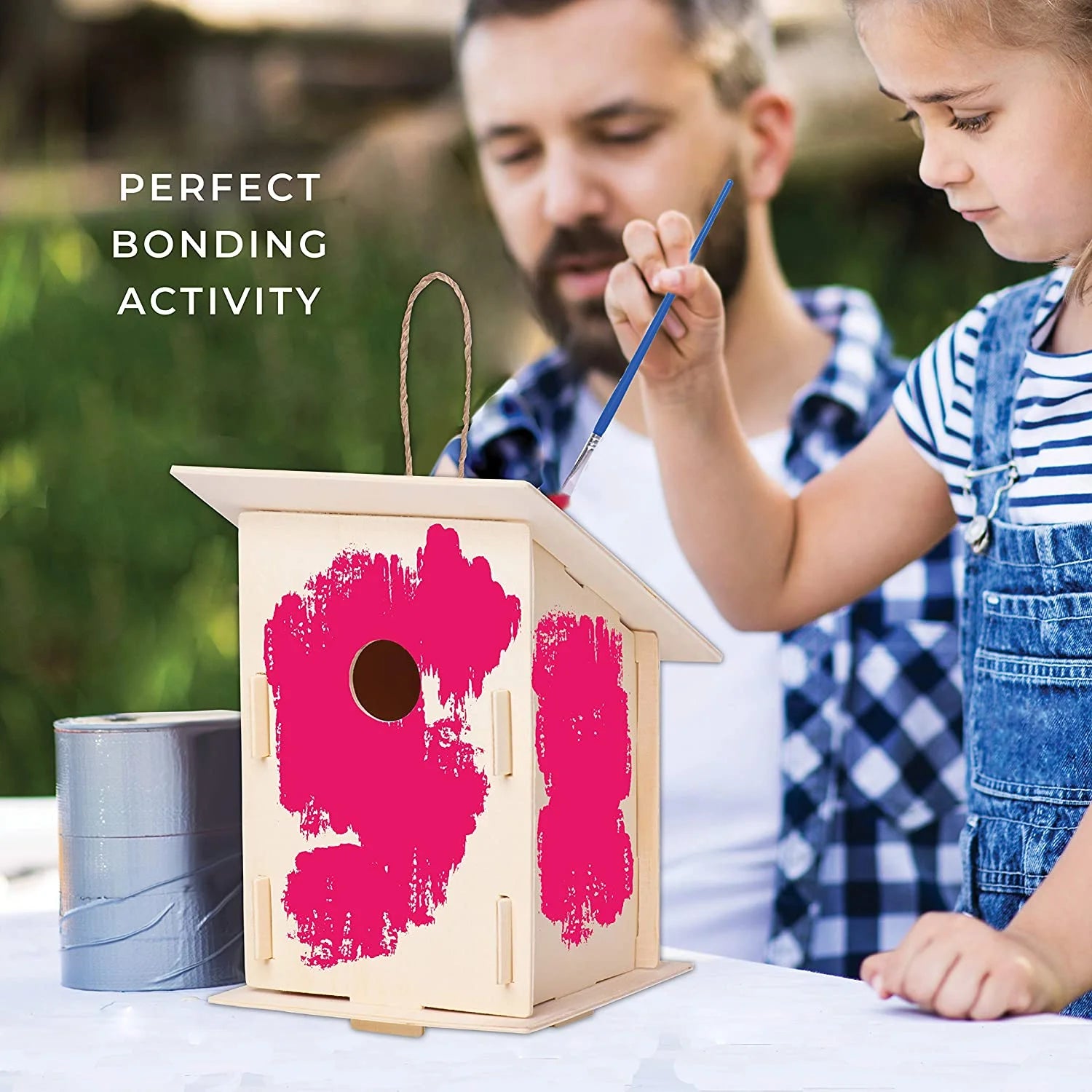 12 Wooden Birdhouse Crafts for Kids with Paint Strips, Paintbrushes & Stickers K97965