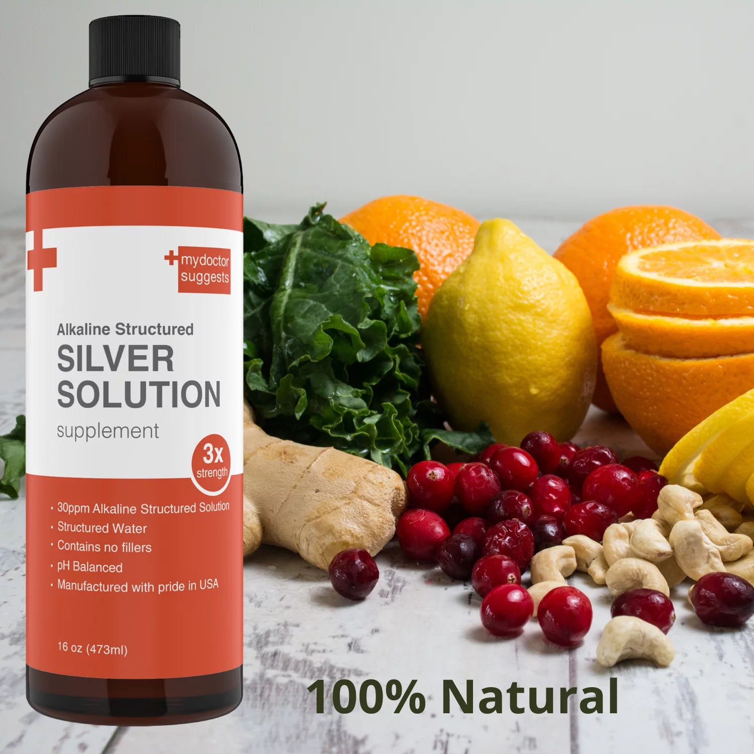 16 oz 30ppm Colloidal Silver Liquid Solution C1324