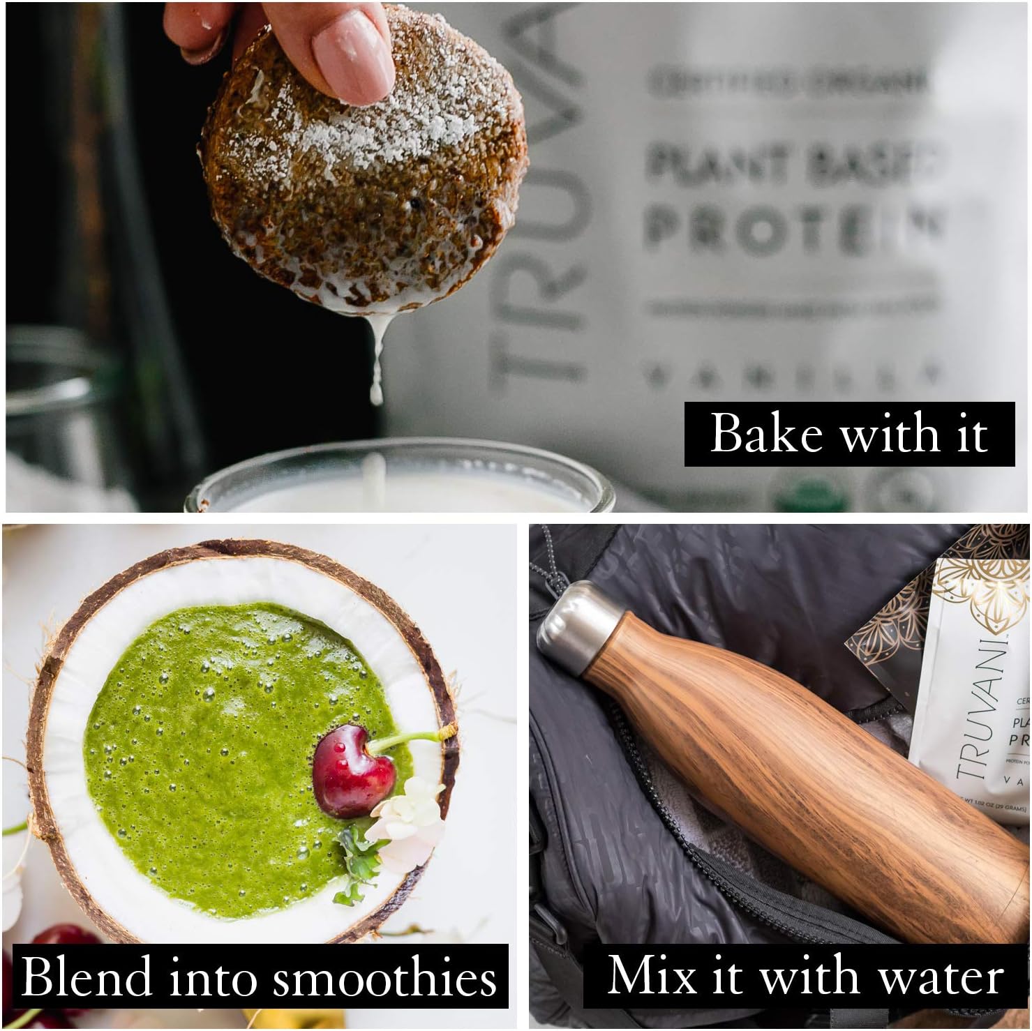 Vanilla Plant Based Protein Powder, 20.9 oz Pack of 2 Q3296