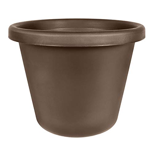 24 Inch Round Slate Blue Plastic Planter O954410