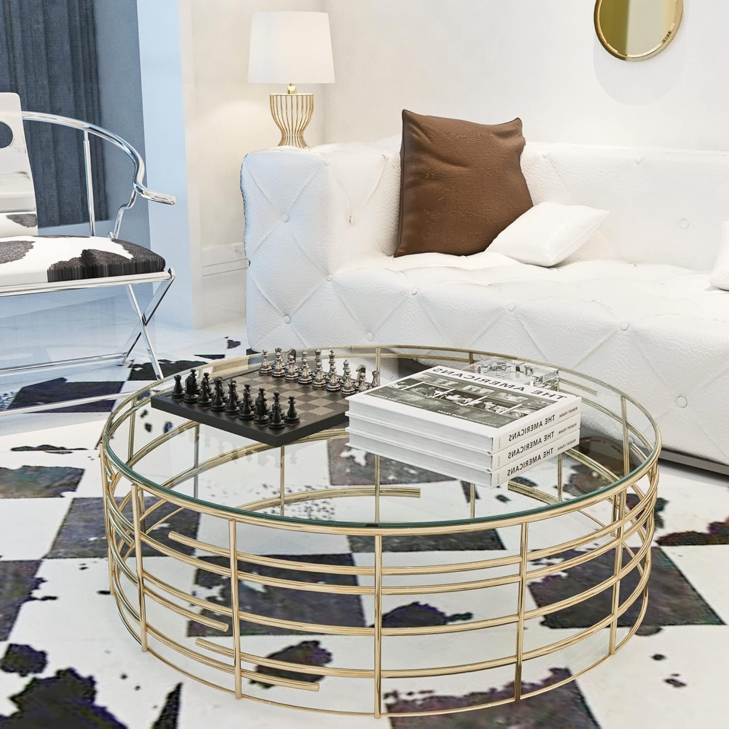 40 Inch Round Tempered Glass Table Top U597736