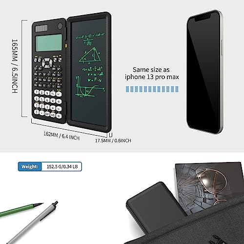 Pink 991ES MAX Foldable Scientific Calculator with Notepad 417 Function Solar Energy N11598