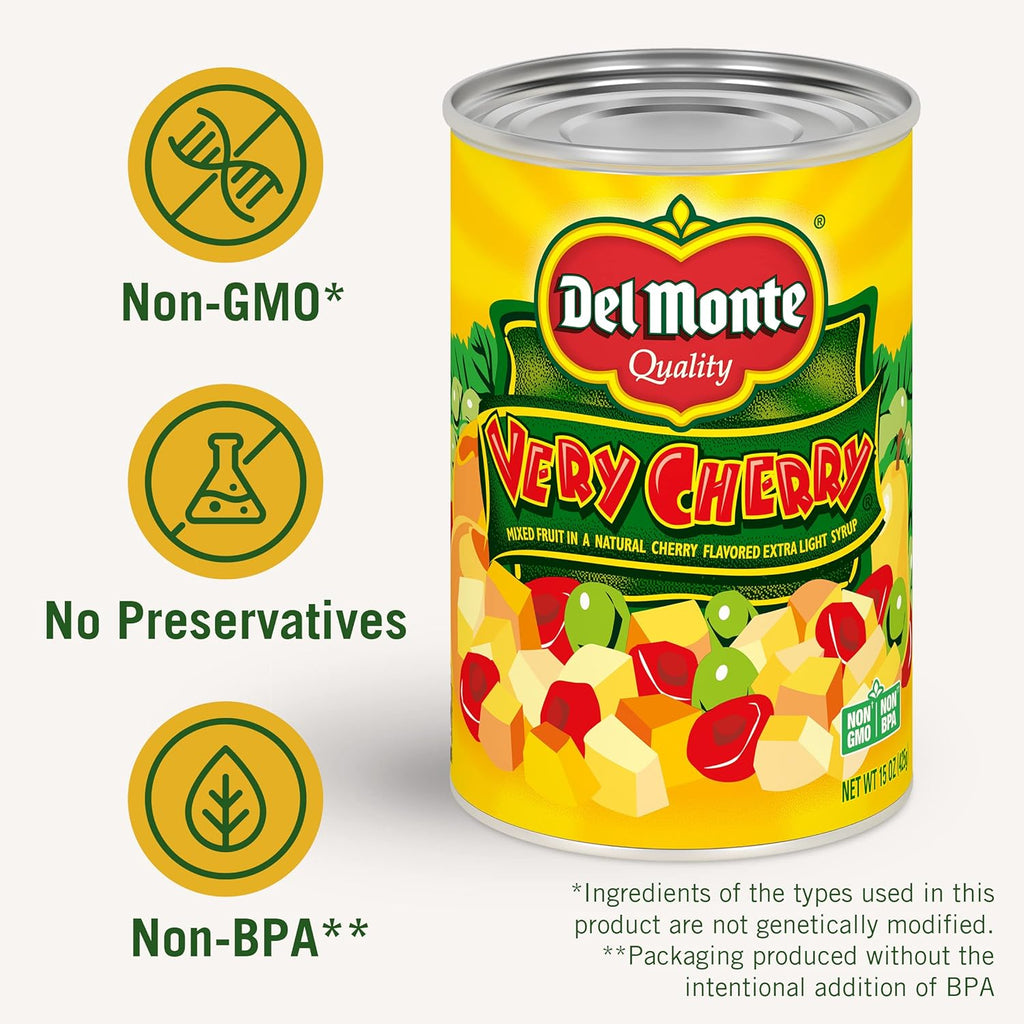 12 Pack 15 oz Canned Mixed Fruit in Extra Light Syrup Q884