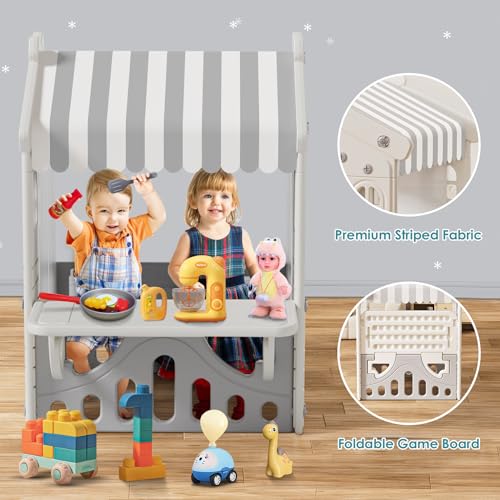 Kids Playhouse with Kitchen Toys Set Blue G286