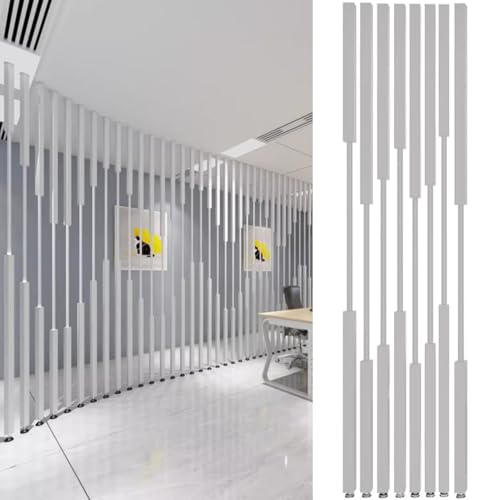 White 8 Pcs Metal Iron Room Divider L1038