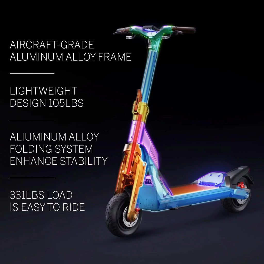 3000W Motor 43.5 Miles Long Range Dual Suspension 11" Tires Foldable Scooter C59637