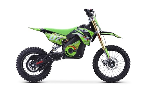 1600W Electric Dirt Bike 48V Lithium Battery Green B515