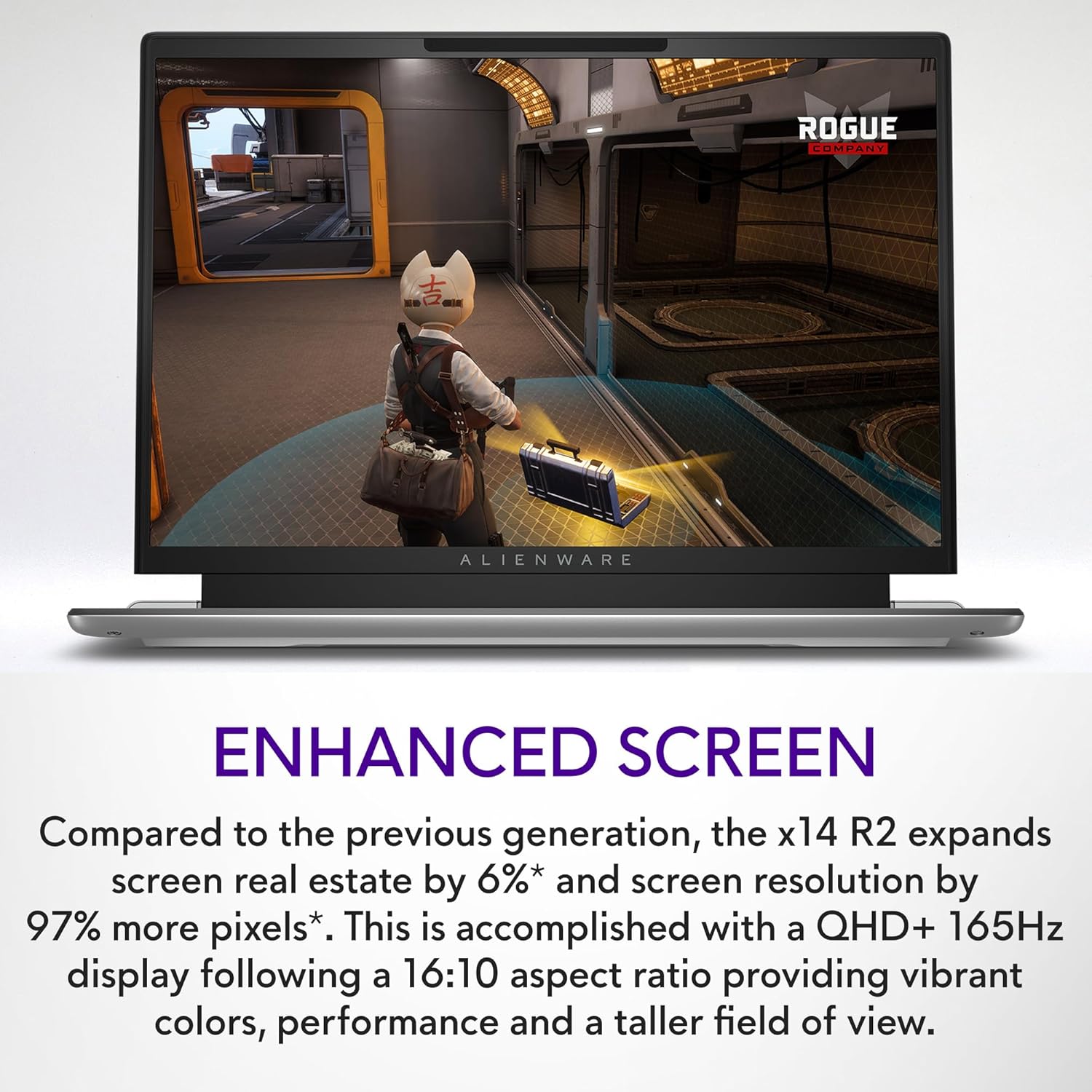 14" QHD+ 165Hz Gaming Laptop, Intel Core i7, NVIDIA GeForce RTX 4060 8GB, 32GB RAM, 1TB SSD, Lunar Silver R8211