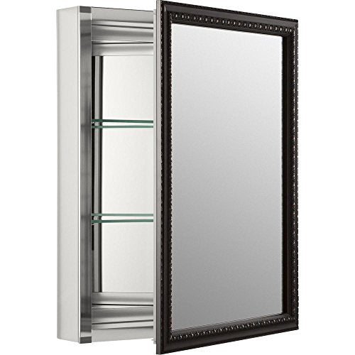 Oil-Rubbed Bronze Anodized Aluminum Bathroom Medicine Cabinet with Mirror Door R30302