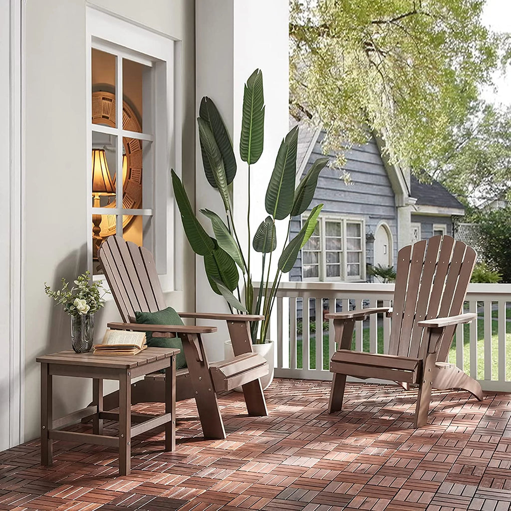 Oversized Poly Lumber Outdoor Side Table (Brown) F1738