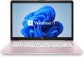 14" HD Laptop, Windows 11, Intel Celeron Dual-Core Processor 2.60GHz, 4GB RAM, 64GB SSD, Webcam, Pink M32789