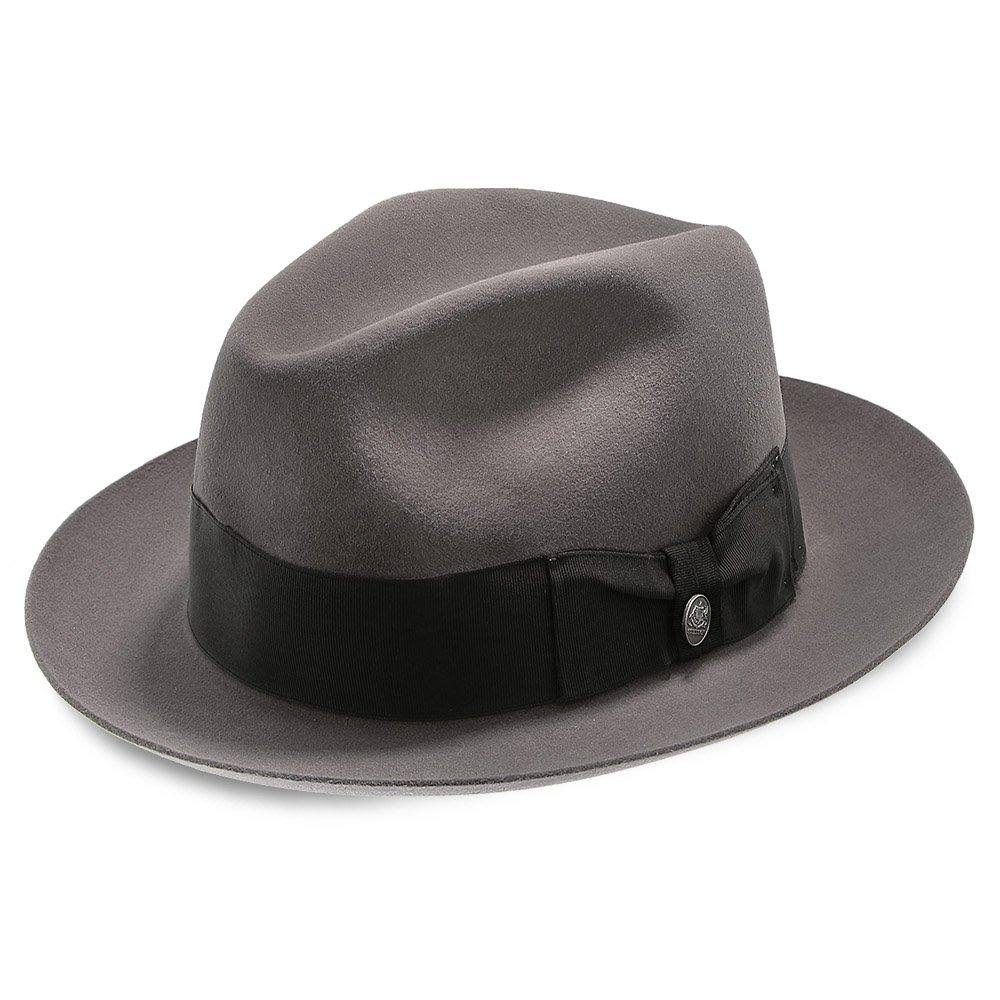 Gray Fur Felt Fedora Hat J55913