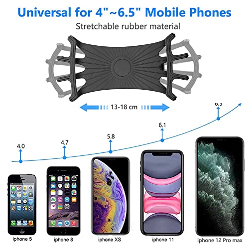 2 Pack Universal Bike Phone Mounts, 360 Rotation Silicone Holders F5821