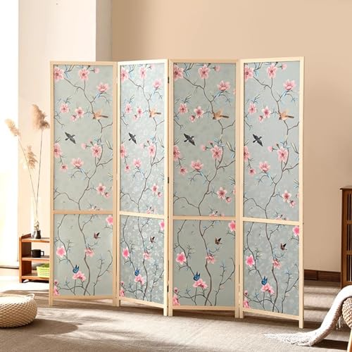 4 Panel Rustic Folding Room Divider, 6ft Tall S716536