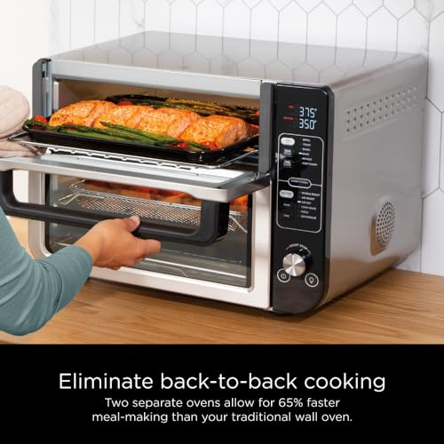 12-in-1 Double Oven with FlexDoor, Stainless Steel D602
