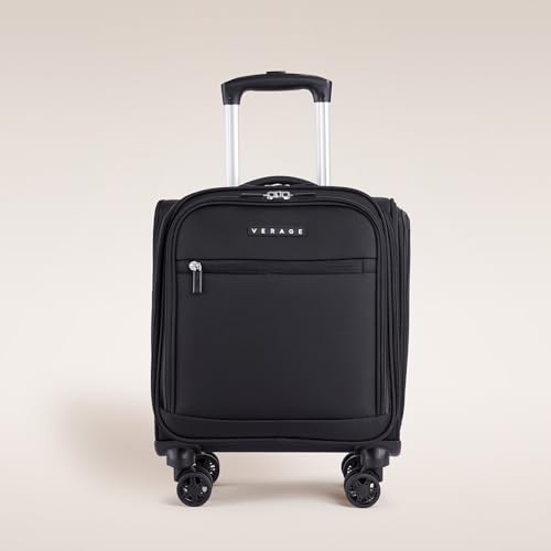 Black 14.5 Inch Softside Spinner Carry On Luggage Q73012