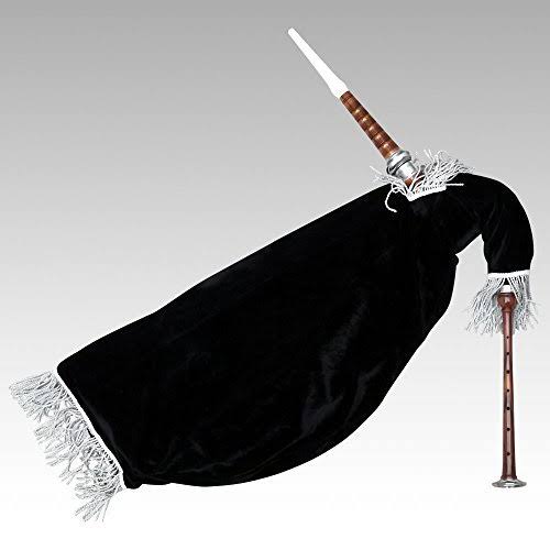 Scottish Goose Practice Bagpipe Rosewood Silver Mounts Black Velvet Bag F945175