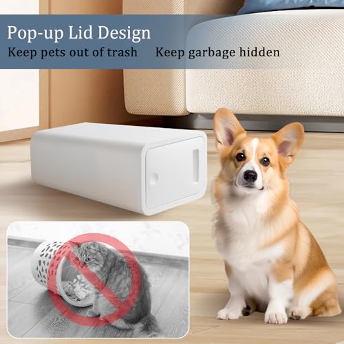 2 Pack 15L 4 Gallon Plastic Trash Can with Press Top Lid P882999