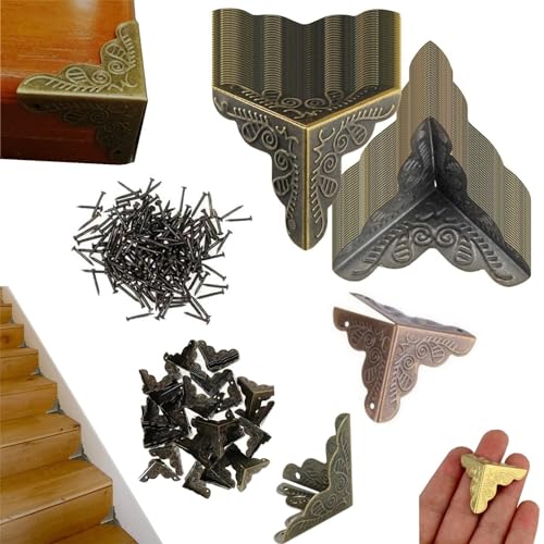 100PCS Stair Dust Corners for Wooden Steps Antique R5329