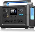 Portable Power Station 1228Wh 1500W LiFePO4 Solar Generator 6x110V Pure Sinewave AC Outlets D712