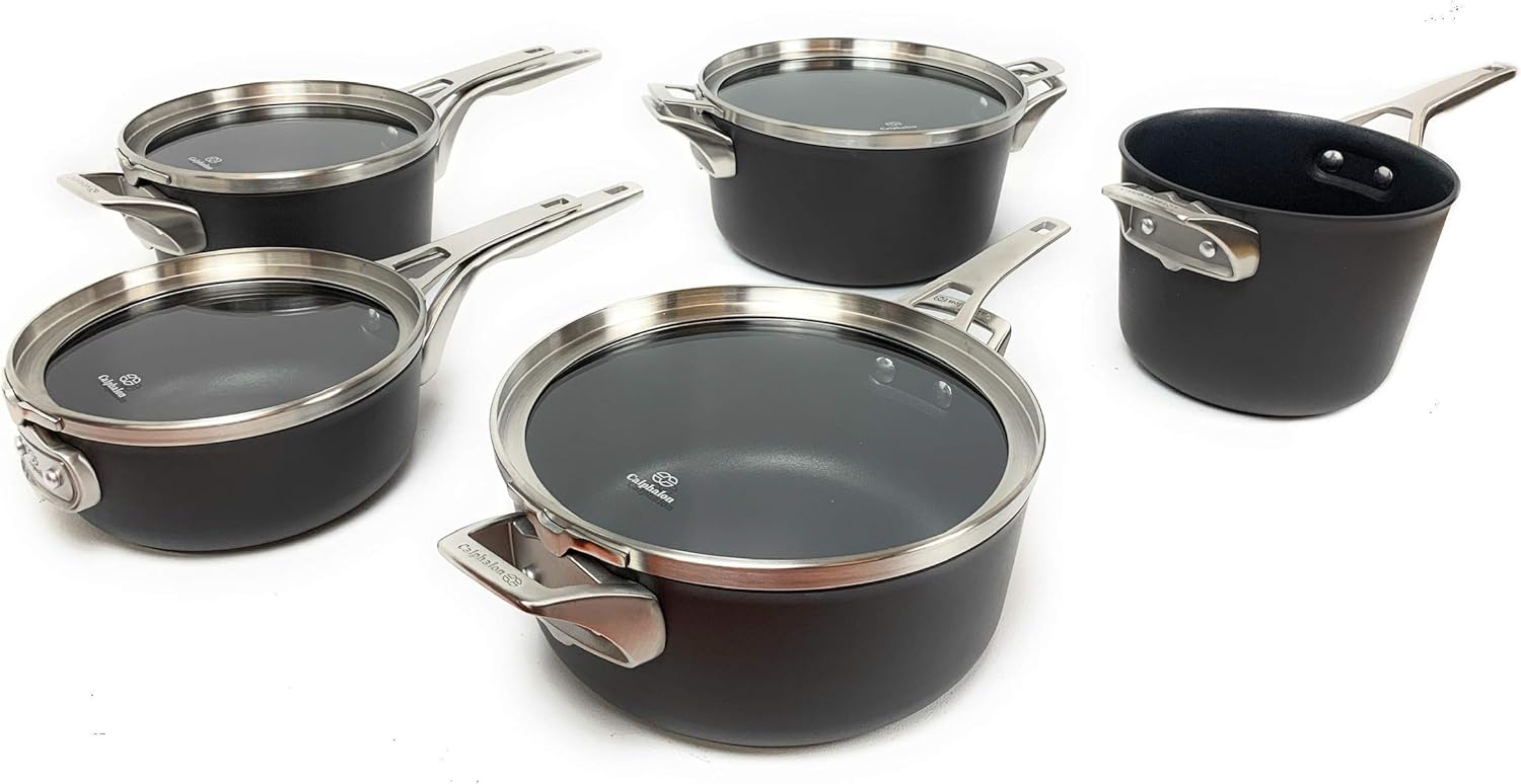 12-piece Hard Anodized Space Saving Cookware I824940