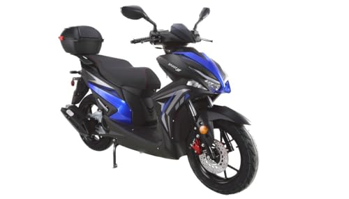 Blue Gas Street Scooter 168cc Motorcycle Q1648