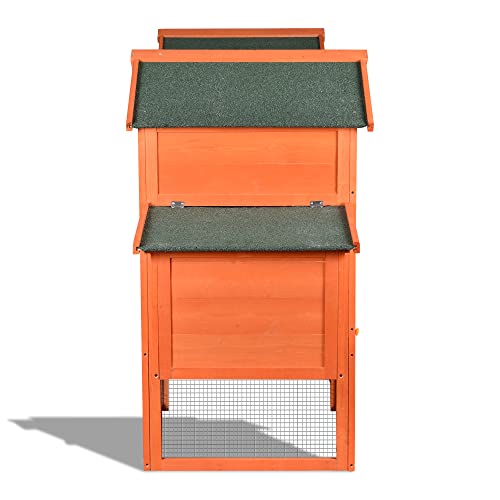 Large Metal Chicken Coop Hexagonal Walk-in Poultry Cage with Anti-UV Cover (13.1 * 8.6ft) D1196