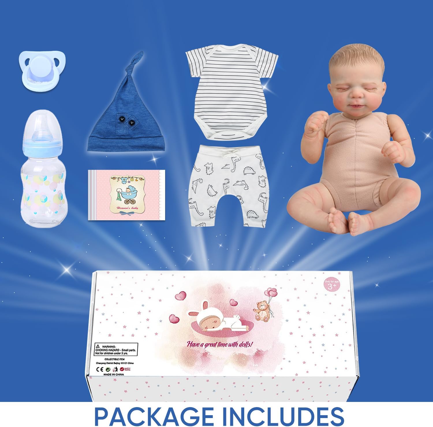 18-Inch Reborn Baby Doll with Soft Cloth Body O501